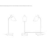 Glass and steel desk lamp Pyrizhna