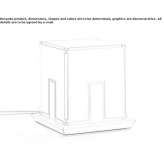 LED table lamp handmade of metal Piombino