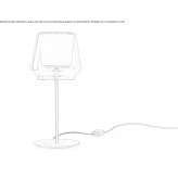 Table lamp made of glass and aluminum Flize