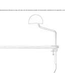 Adjustable desk lamp in aluminum, powder-coated, LED Shoctic