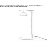 Steel LED table lamp with dimmer Hathern