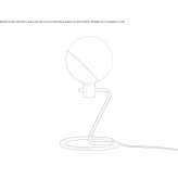 Lampa stołowa z dmuchanego szkła Stenico