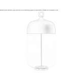 Szklana lampa stołowa LED Arneke