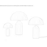 Aluminiowa lampa stołowa Etretat