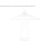 Lampa stołowa LED z bawełny i szkła ze ściemniaczem Kazachka