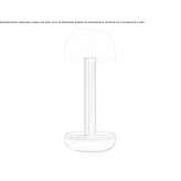 Table lamp made of glass and aluminum with a dimmer Tworog