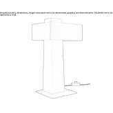 LED table lamp made of steel and concrete Wanroij