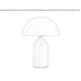 Table lamp made of gold-colored metal, directly lit Etretat