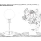 LED table lamp made of blown glass Waukon