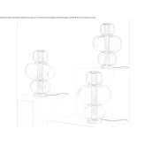 LED table lamp made of Murano glass Lunano