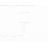 LED table lamp made of birch wood Rzhaksa