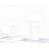 Lampa stołowa z brązu, wykonana z metalu Etretat