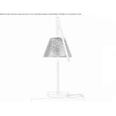 LED table lamp made of steel and wood Booral