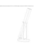 LED table lamp made of glass, aluminum and marble Gistrup