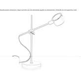 Regulowana metalowa lampa stołowa Huancano