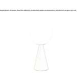 Lampa stołowa z metalową podstawą i szklanym kloszem Quinua