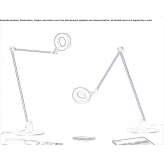 Aluminum LED desk lamp with a swinging arm Peine