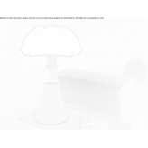 LED table lamp in methacrylate and stainless steel Chamois