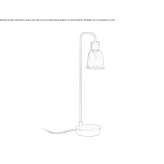 Lampa stołowa LED ze szkła borokrzemowego i metalu Belton