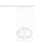Blown glass table lamp with fabric lampshade Lanmeur