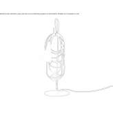Lampa stołowa LED wykonana z dmuchanego szkła i porcelany Naquera