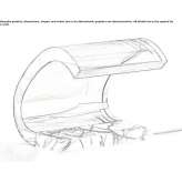 Table lamp in Portoro marble and PMMA Brax