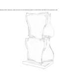 Blown glass table lamp Gisborne