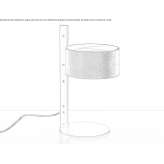 Table lamp in metal and leather Schuby