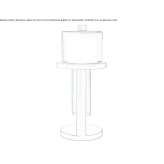 Blown glass table lamp Rekem