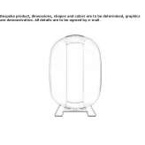 LED table lamp made of glass and metal Flockton