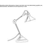 Table lamp with a swivel arm and adjustable rotation Capralba