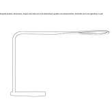 Regulowana metalowa lampa stołowa LED z ładowaniem USB Gretna
