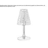 Halogen crystal table lamp Stylida