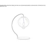 Lampa stołowa z witrażu Ludowici
