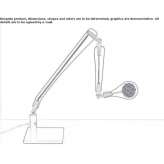 Aluminiowa lampa biurkowa LED z wychylnym ramieniem Sivita
