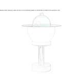 Blown glass table lamp Rekem