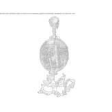 Lampa stołowa wykonana ręcznie z dmuchanego szkła Norteno