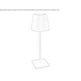 Wireless, rechargeable aluminum table lamp Boyali