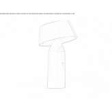 Wireless LED table lamp made of polycarbonate Haspres