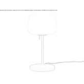 LED table lamp made of opal glass with dimmer Coltau