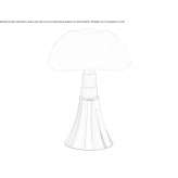 Height adjustable table lamp Chamois