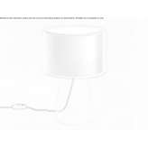 Lampa stołowa LED z dmuchanego szkła i tkaniny Cutten