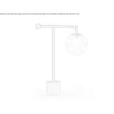 Table lamp made of metal, painted with LED diodes Bachant