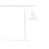 Height adjustable iron table lamp with polyester shade Petoskey