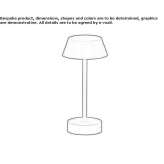 Stalowa lampa stołowa LED ze ściemniaczem Roddi