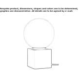 Steel LED table lamp Fosso
