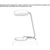 Concrete table lamp Serock