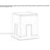 LED table lamp handmade from linen Piombino