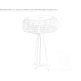 Lampa stołowa ze skórzanym kloszem Marevo