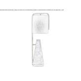 Table lamp with marble base and fabric lampshade Cuvio
